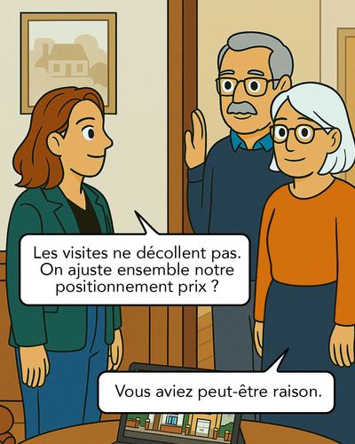 L'agent immobilier propose une grille d'analyse objective pour estimer chaque bien selon ses propres caractéristiques, pas par rapport à son voisin