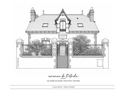 Façade avenue de l'Étoile, Rond-point de Rennes, Nantes